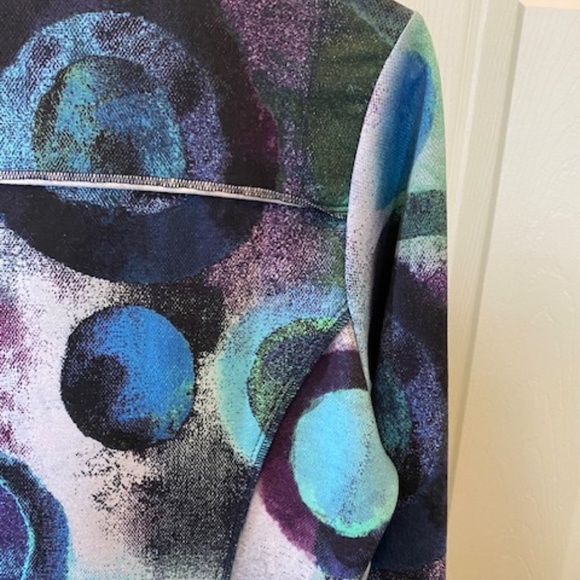 Simply Art by Dolcezza sz S blazer jacket mid-length multicolour blues - Picture 16 of 16